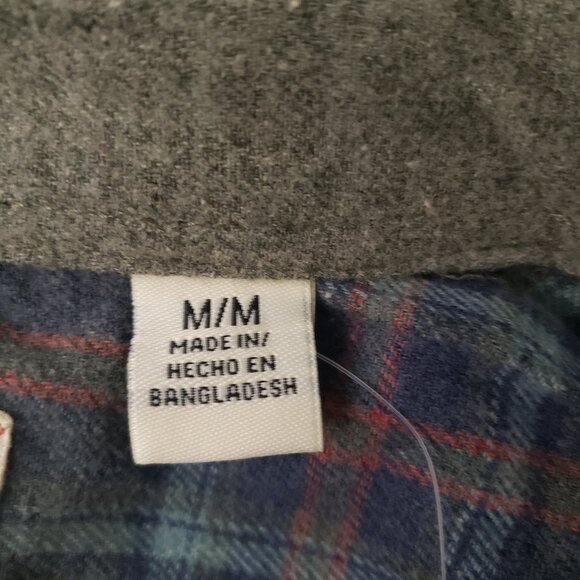 NWT Weatherproof Mens M Flannel Tea Leaf Green Plaid Button Up - Picture 9 of 10